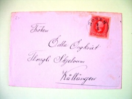 Sweden 1898 Cover To Kallangen - King Oscar II - Storia Postale