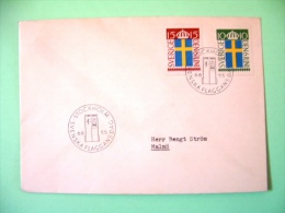 Sweden 1955 FDC Cover To Malmo - Flags - Storia Postale