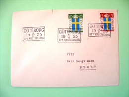 Sweden 1955 Cover To Floby - Flags Special Cancel - Cartas & Documentos