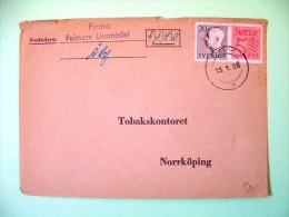 Sweden 1955 Cover Aby To Sweden - King Gustaf VI - Covers & Documents