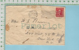 Cover Flamme 1906 (New York With A "2" And A "C" In The Flag  ) 2 Scan - Lettres & Documents