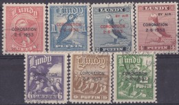 SI53D  Regno Unito LUNDY Coronation 2 / 6 / 1953 PUFFIN Stamps Usati - Personalisierte Briefmarken