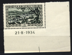 Saar,Dienst,23,BR,3.7.193 3,xx (5590) - Unused Stamps
