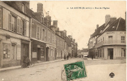 Cpa La Loupe Rue De Eglise - La Loupe