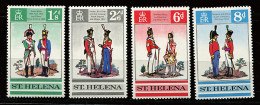 Ste Hélène * N° 214 à 217 - Uniformes Militaires Divers - Isla Sta Helena