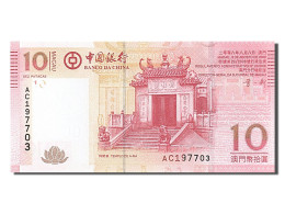 Billet, Macau, 10 Patacas, 2008, 2008-08-08, NEUF - Macao