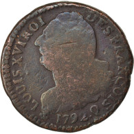 Monnaie, France, 2 Sols François, 2 Sols, 1792, Perpignan, TB, Bronze - Otros & Sin Clasificación