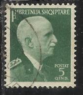 ALBANIA 1942 UNIONE ITALO-ALBANESE 5Q TIMBRATO USED - Albania