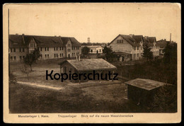 ALTE POSTKARTE MUNSTERLAGER IN HANNOVER TRUPPENLAGER BLICK AUF DIE NEUEN MASSIVBARACKEN MUNSTER NIEDERSACHSEN Lager Cpa - Munster