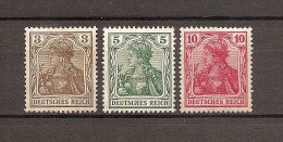 DEUTSCHES REICH DR IMPERIO GERMANIA MIT Wz. 1905 / MH / 84 I - 86 Ia - Ongebruikt