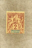 OCEANIE : Allégories, Timbre Des Colonies Avec"ETABLISSEMENTS DE L´OCEANIE" En Bleu Dans Le Cartouche. - Unused Stamps