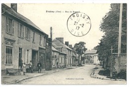 Cpa: 60 FROISSY (ar. Clermont) Rue De Breteuil (Café De La Gare Animé) 1917 - Froissy