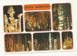 Cp, 48, Grotte De L'Aven Armand, Multi-Vues, Voyagée 1992 - Autres & Non Classés