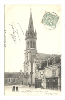 Cp, 49, Noyant, Place De L'Eglise, Voyagée 1906 ? - Other & Unclassified