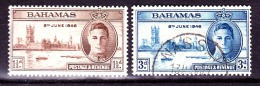 Bahamas, 1946, SG 176 - 177,  (1 1/2 D Mint Hinged) - 1859-1963 Crown Colony