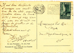 1935 Zichtkaart "St. Jans Molenbeek - St. Jans Kerk" PZ386 Van Bruxelles1Brussel Naar E/v Zie Scan(s) - Altri & Non Classificati