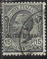 OLTRE GIUBA 1925 SOPRASTAMPATO D´ITALIA ITALY OVERPRINTED 15 CENT. TIMBRATO USED OBLITERE' - Oltre Giuba