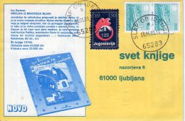 YUGOSLAVIA 1989 Red Cross Week 150 D. Tax Used On Commercial Postcard.  Michel ZZM 168 - Charity Issues