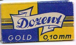 RAZOR BLADE RASIERKLINGE DOZENT GOLD 0,10 M/m - Lames De Rasoir