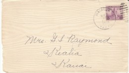 Waialua Hawaii Postmark Cancel To Kealia Kauai, #729 Chicago Century Of Progress Stamp On 1933 Cover - Marcophilie