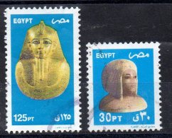 Egypte ; 2002 ; N°Y  1733-1729: ;   Ob,  ; " Psousennes Et Méritaton  " Cote Y:  0.80  E. - Oblitérés