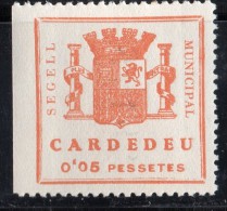 Cardedeu ( Barcelona ) -  Segell Municipal   -  5 Cts. -  Sofima 5 / Edifil  6  Spain Civil War - Emissions Républicaines