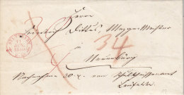 Nachnahme-Brief  Von Stuttgart (K2 R) 11.JUN 1850 Nach Neuenbürg (L2 B) - Prephilately