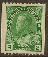 CANADA 1922 2c Green P12 X Imperf SG 262 HM #AW35 - Roulettes