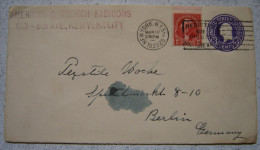 USA New York City - Ganzsache / Weltpostbrief 1933 Nach Berlin                   (04) - 1921-40