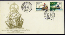 Brasil 1991 YT2038-39 FDC Upaep 500 Años Del Descubrimiento De America. 500 Years Of The Discovery Of America. - FDC
