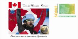 Spain 2014 - XXII Olimpics Winter Games Sochi 2014 Special Prepaid Cover - Charles Hamelin - Winter 2014: Sochi