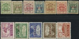 CE2065 Levant 1919 Poland Stamps Surcharged 12v MLH - Andere & Zonder Classificatie