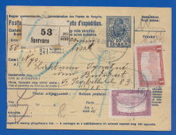 Ungarn; PC Bulletin Expédition 10 Filler; 1918 Einschreiben, Recommande, Registered Von Szerencs Nach Budapest - Brieven En Documenten