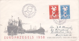 Netherlands 1958 Europa Addressed FDC - 1958