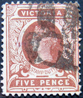 VICTORIA 1891 5d Queen Victoria Used Scott173 CV$3.50 - Used Stamps