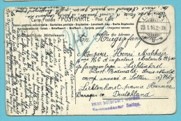 Kriegsgefangenensendung Met Stempel LUTTICH (LIEGE) Naar SOLTAU, Stempel KANN BEFORDERT WERDEN KOMMANDATUR SOLTAU - Prisoners