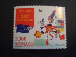 MONACO 2007   AEP  30 TH ANNIVERSARY   MNH **  ( IS23-230) - Unused Stamps