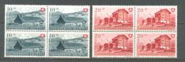 1948 SWITZERLAND PRO PATRIA MICHEL: 509-510 BLOCK OF 4 MNH ** - Nuovi