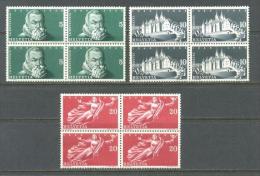 1948 SWITZERLAND 300 YEARS INDEPENDENCE MICHEL: 496-498 BLOCK OF 4 MNH ** - Neufs