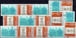 Stamp On Stamps INDIA 1989 Bulgarien 3728 Plus 6xZD O 11€ Indien #183 In Neu Dehli Expo Philatelic Se-tenant Of Bulgaria - Collezioni & Lotti