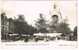 "Bruxelles / Brussels -  Marché Et L'Eglise Sainte Catherine" - Markten