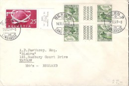 Schweiz Suisse 1949: Brief Mit Chillon Zu S 58 + UPU Mit Stempel BERN 14.XI.49 (Zu CHF 24.00) - Tete Beche