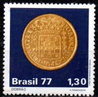 BRAZIL 1977 Brazilian Colonial Coins - 1cr30 Doubloon  MNH - Unused Stamps