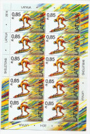 Latvia  - Sochi 2014 OLIMPIC  GAMES In Russia - Skeletons STAMP MNH  Mini Sheet - Winter 2014: Sochi