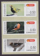 Denmark 2013 Automatmarken ATM Frama Labels Bird Vogel Oiseau Kernebider, Grønirisk, Dompap Complete Set MNH** - Automaatzegels [ATM]