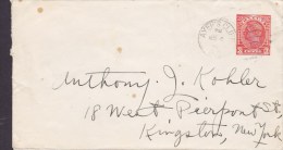 Canada Postal Stationery Ganzsache Entier 3 C George VI. Deluxe AYER's CLIFF 1941 To NEW YORK, United States (2 Scans) - 1903-1954 De Koningen