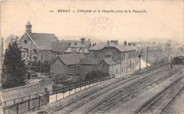 ¤¤  -    22  -  BRUAY   -  L'Hôpital Et La Chapelle Prise De La Passerelle -  Chemin De Fer    -  ¤¤ - Bruay Sur Escaut