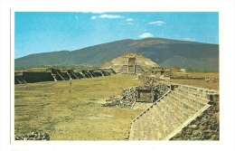 Cp, Mexique, San Juan De Teotihuaca, Al Fondo, La Piramide De La Luna, écrite - Mexico