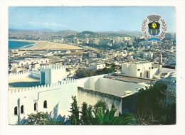 Cp, Maroc, Tanger Armoiries Et Panorama De La Ville, écrite - Tanger