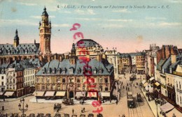 59 - LILLE - VUE D' ENSEMBLE SUR L' ANCIENNE ET LA NOUVELLE BOURSE - Lille